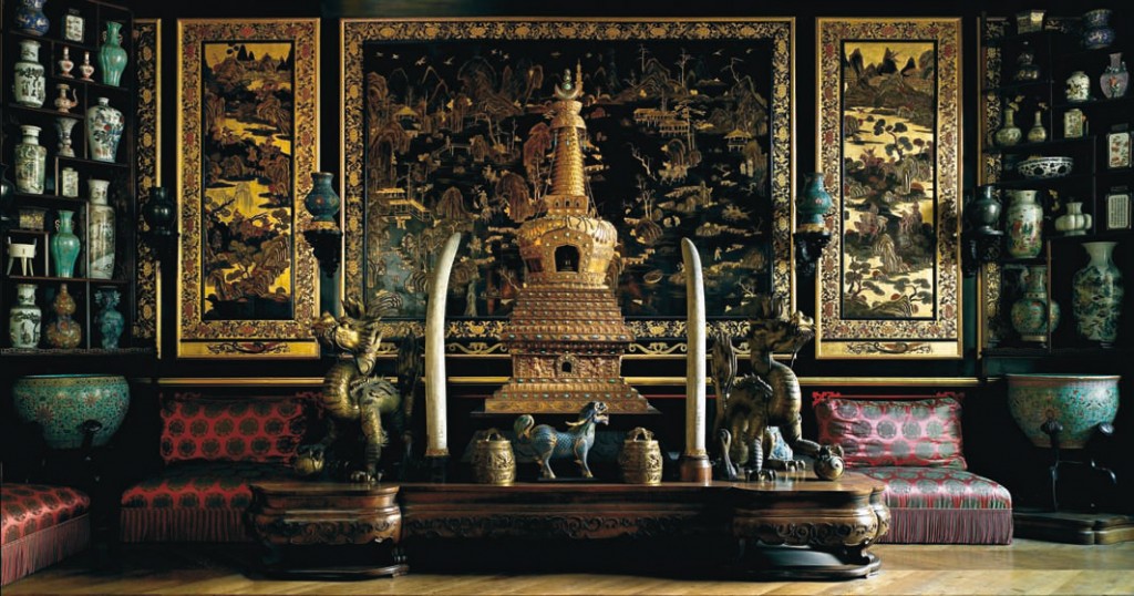 Le musée chinois de l’Impératrice (1863), détail du salon des Laques © Giovanni Ricci Novara - FMR / Château de Fontainebleau
