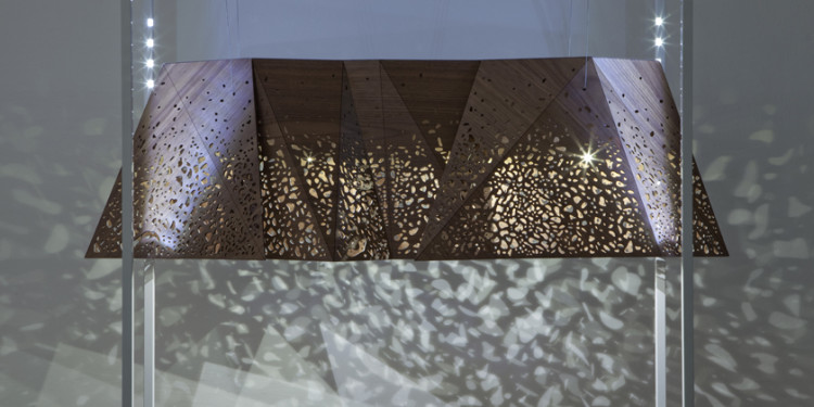 Mario Bellini & Steven Holl Doppialuce Totem, 2010 Produced by Horm Work by Mario Bellini, lampshade by Steven Holl Courtesy of Edizioni Galleria Colombari, Milan