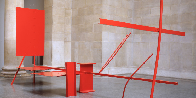 Anthony Caro Early One Morning, 1962 Painted steel and aluminium 289.6 x 619.8 x 335.5 cm Tate, London Photo John Riddy / Copyright Tate, London 2010 Copyright Barford Sculptures Ltd/The artist