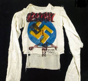 Malcolm McLaren & Vivienne Westwood, Destroy shirt, 1976-1977, printed muslin, Stolper/Wilson Collection.