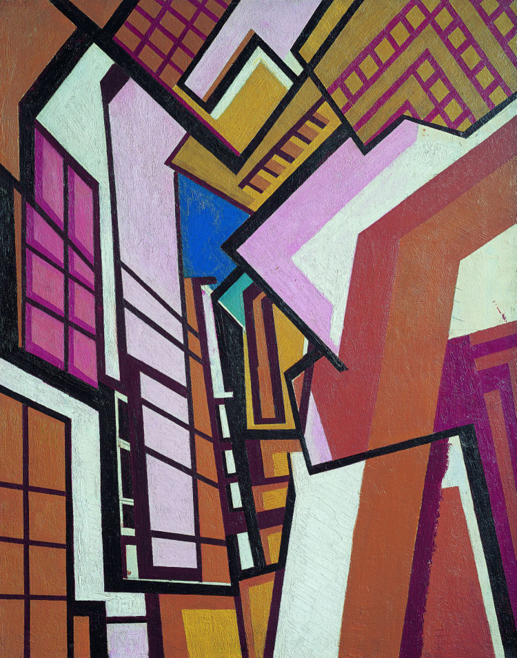 Wyndham Lewis Laboratorio, c. 1914-1915 Olio su tela Tate: acquisto 1974 Image courtesy of Tate Photography © By kind permission of the Wyndham Lewis Memorial Trust (a registered charity)