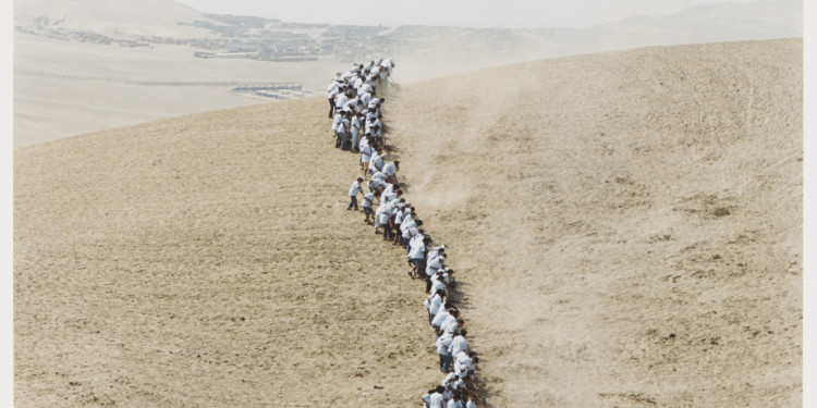 Francis Alÿs Untitled from When Faith Moves Mountains, 2002. Color photograph. The Museum of Modern Art, New York. Gift of The Speyer Family Foundation, Kathy and Richard S. Fuld, Jr., Marie-Josée and Henry R. Kravis, Patricia Phelps de Cisneros, Anna Marie and Robert F. Shapiro, The Julia Stoschek Foundation, Düsseldorf, and Committee on Media Funds. © 2011 Francis Alÿs