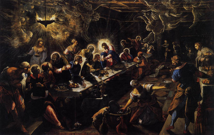 The Last Supper, Tintoretto, San Giorgio Maggiore Basilica, Venezia