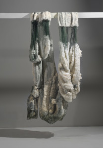 Sigalit Landau Salt Crystal Fishing Net, 2011 Fishing net Suspended in the Dead Sea waters 75x162x40 cm Installation view, Israeli Pavilion, 54th Venice Biennale, Venice, 2011 © Sigalit Landau Courtesy the artist and kamel mennour, Paris