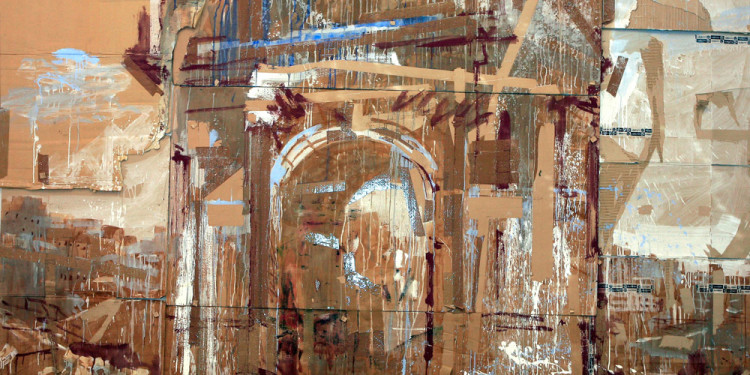 Valery Koshljakov, Arco 1996 Cartone ondulato, tempera Arch 1996 Cardboard, tempera