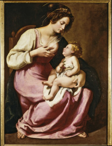 Artemisia Gentileschi La Vergine che allatta il Bambino 1616-18 Olio su tela, cm 118 x 86 Firenze, Galleria Palatina, inv. 1890 n. 2129 © 2011. Foto Scala, Firenze - Su concessione del Ministero per i Beni e le Attività Culturali