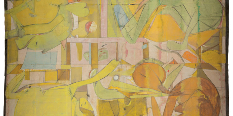 Willem de Kooning (American, born the Netherlands. 1904-1997) Backdrop for Labyrinth 1946 Calcimine and charcoal on canvas 182 x 210" (462.3 x 533.4 cm) The Allan Stone Collection © 2011 The Willem de Kooning Foundation/Artists Rights Society (ARS), New York