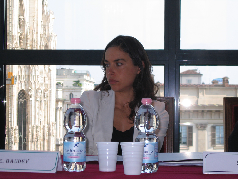 Emma Baudey, Arts and Culture Manager and curator for Bank of America, press conference, Septeber 29th, 2011, Museo del Novecento, Milan Emma Baudey, Arts and Culture Manager and curator for Bank of America, press conference, Septeber 29th, 2011, Museo del Novecento, Milan