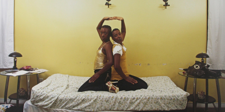 Deana Lawson (American, born 1979). Roxie and Raquel, 2010. Pigmented inkjet print, 30 15/16 x 38 9/16" (78.6 x 97.9 cm) The Museum of Modern Art, New York. Fund for the Twenty-First Century © 2011 Deana Lawson.