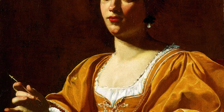 Simon Vouet Ritratto di Artemisia Lomi Gentileschi 1623-26 Olio su tela, cm 90 x 71 Collezione privata © Collezione Privata