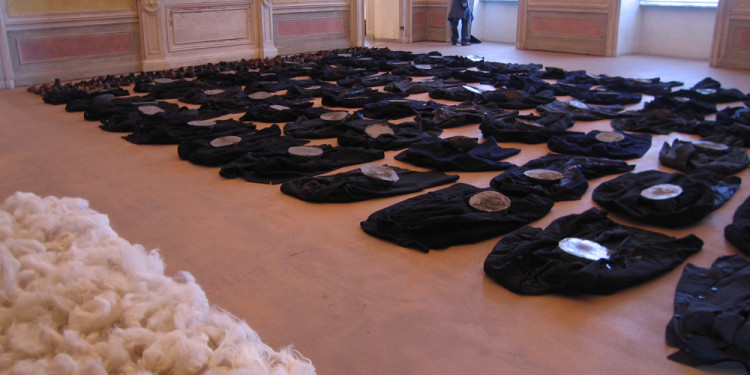 allestimento Arte Povera International al Castello di Rivoli