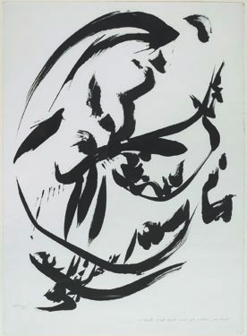 c’écrit c’est écrit mais ça n’était pas écrit, 1975 Encre de Chine et mine graphite sur papier 76,1 x 55,5 cm Signé et daté en bas à gauche : Dotremont / 1975 Paris, Centre Pompidou, Musée national d’art moderne, cabinet d’art graphique - Acquis de la Galerie de France, 1975 Inv. : AM 1975-196 © Centre Pompidou, MNAM-CCI / Georges Méguerditchian / Dist. RMN-GP