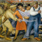Diego Rivera. The Uprising. 1931. Fresco on reinforced cement in a galvanized-steel framework, 74 x 94 1/8” (188 x 239 cm). Private collection, Mexico © 2011 Banco de México Diego Rivera & Frida Kahlo Museums Trust, México, D.F./Artists Rights Society (ARS), New York