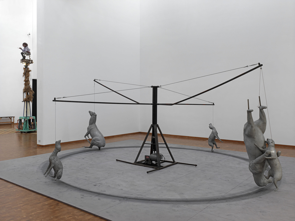 Bruce Nauman Carousel, 1988 Stahl und Aluminium Höhe: 213,4 cm, Durchmesser: 550,5 cm Gemeentemuseum Den Haag Foto: Achim Kukulies © VG Bild-Kunst, Bonn 2011