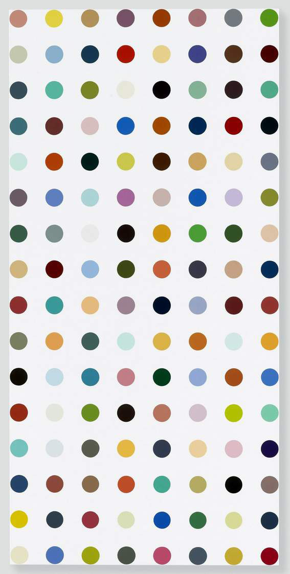 DAMIEN HIRST Famotidine, 2004-2011 Household gloss on canvas 62 x 30 inches 157.5 x 76.2 cm. Photographed by Prudence Cuming Associates Ltd. All rights reserved, DACS 2011, Courtesy Gagosian Gallery