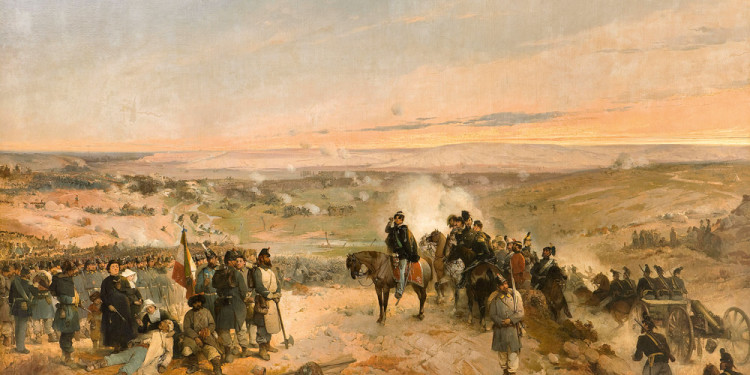 Gerolamo Induno (Milano 1825 – 1890) La battaglia della Cernaja, 1857 Olio su tela, 292 x 494 cm Collezione Fondazione Cariplo