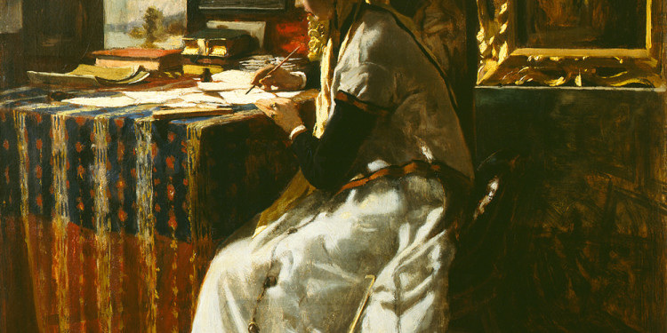 Telemaco Signorini (Firenze 1835 – 1901) Non potendo aspettare, 1867 Olio su tela, 46,6 x 37,5 cm Collezione Fondazione Cariplo