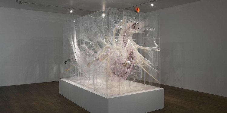 David Altmejd, Le ventre, 2012, Plexiglas, resin, thread, metal wire, acrylic paint, acrylic gel, epoxy clay, coconut shells, 244.5 x 168 x 291.5 cm, 96 1/4 x 66 1/8 x 114 3/4 ins