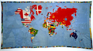 Alighiero Boetti: Game Plan Alighiero Boetti (Italian, 1940-1994). Mappa (Map). 1971-72. Embroidery on linen 78 ¾ x 141 ¾” (200 x 360 cm). Glenstone. © 2012 Estate of Alighiero Boetti / Artists Rights Society (ARS), New York / SIAE, Rome
