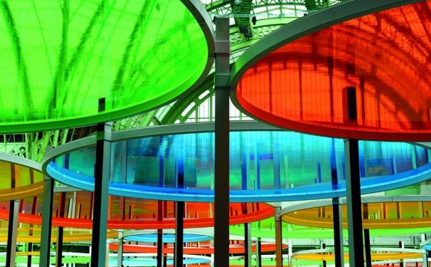 Daniel Buren, Excentrique(s), travail in situ, 2012, Monumenta, Grand Palais, Paris