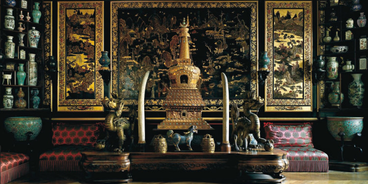 Le musée chinois de l’Impératrice (1863), détail du salon des Laques © Giovanni Ricci Novara - FMR / Château de Fontainebleau