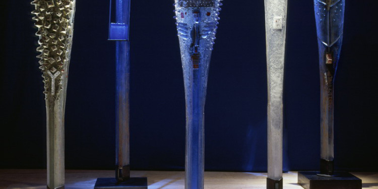 Watchers, 2004 -2006 Different sizes (1900 mm - 2010 mm) sandcast glass with polished area photo: Anders Qwarnstöm courtesy of the artist