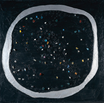 Lucio Fontana (Rosario di Santa Fé 1899 - Comabbio, Varese 1968) Spatial Concept: Venice Moon, 1961 oil and glass on canvas, 150 x 150 cm Intesa Sanpaolo Collection Gallerie d’Italia - Piazza Scala, Milan