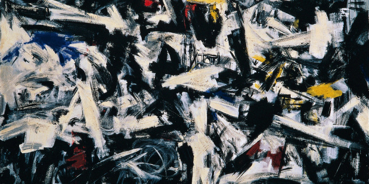 Emilio Vedova (Venezia 1919 - 2006) Disturbed Space T.1, 1957 tempera grassa (fat tempera) on canvas, 134.5 x 167.9 cm Intesa Sanpaolo Collection Gallerie d’Italia - Piazza Scala, Milan