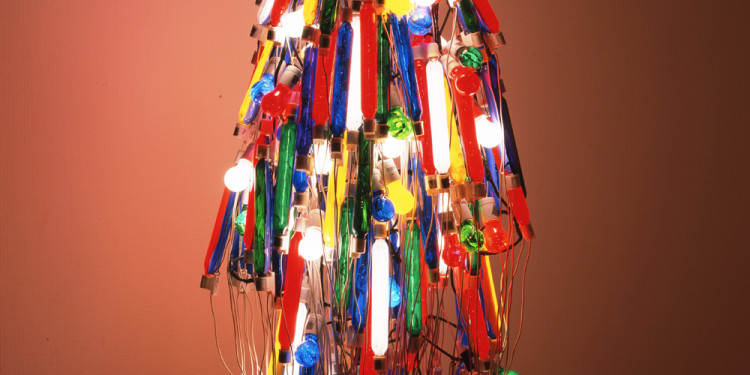 Gutai: Splendid Playground Tanaka Atsuko Electric Dress, 1956 (refabricated 1986) Synthetic paint on incandescent lightbulbs, electric cords, and control console, approximately 165 × 80 × 80 cm Takamatsu City Museum of Art, Japan