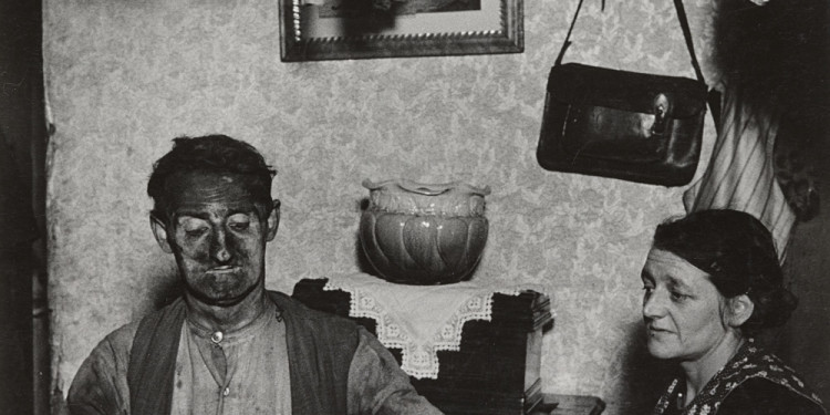 Bill Brandt (British, born Germany. 1904–1983). Northumbrian Miner at His Evening Meal. 1937. Gelatin silver print. 8 3/4 x 7 3/8″ (22.2 x 18.8 cm). The Museum of Modern Art. John Parkinson III Fund. © 2012 Bill Brandt Archive Ltd.