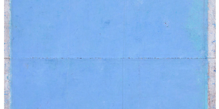Cobalto deep Lake - cm 140 x cm 130 - olio e matita su tela , 2008-11 (M)