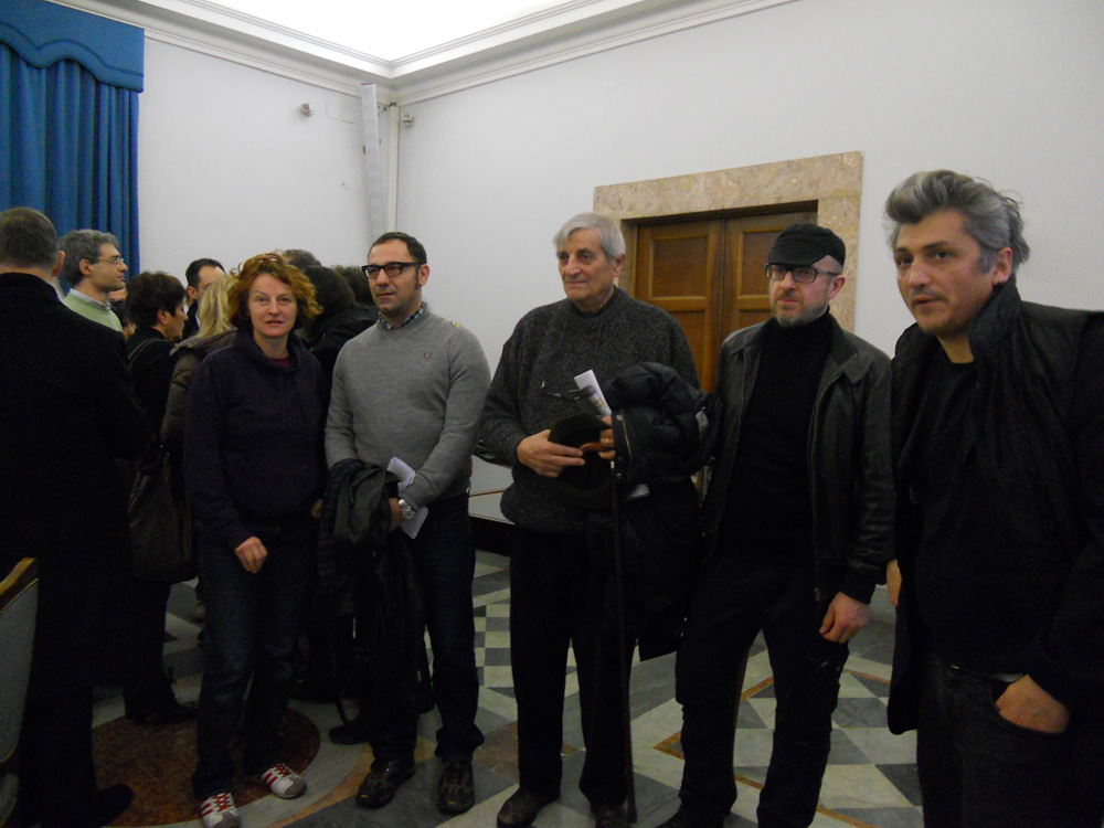 alcuni artisti del Padiglione Italia presenti alla conferenza stampa, Roma 6 Febbraio 2013