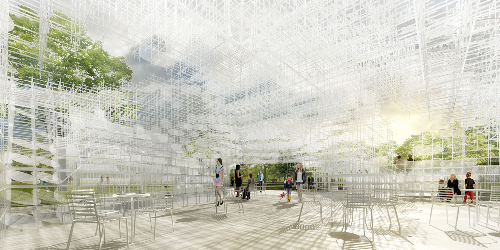 Serpentine Gallery Pavilion 2013 Designed by Sou Fujimoto Interior Indicative CGI © Sou Fujimoto Architects