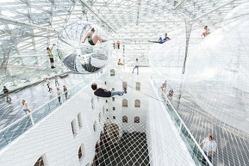 Tomás Saraceno - in orbit, installation view K21 Ständehaus, Photography by Studio Tomás Saraceno © 2013