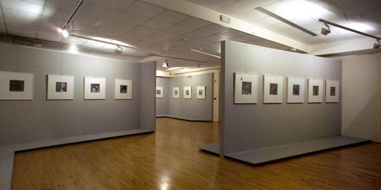 109 Allestimento della mostra Donato Di Zio. Dentro al Pelago, a cura di Gillo Dorfles, al Museo d'Arte Moderna Vittoria Colonna di Pescara, 2006