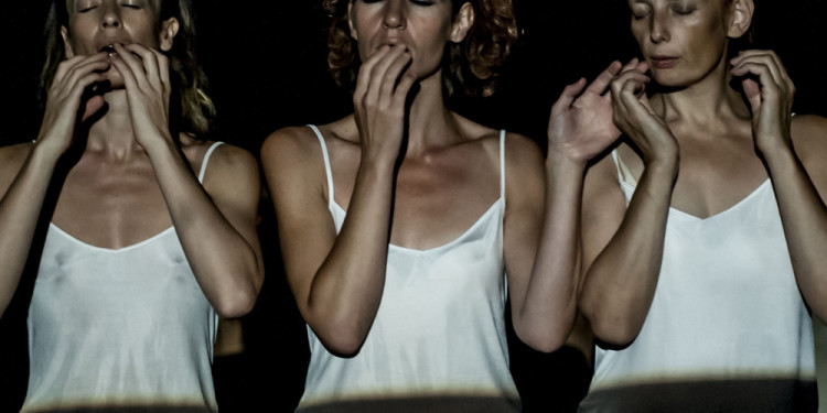 Lucrezia Valeria Scardigno, Maria Cristina Nicoli e Sigrid Elisa Plessnig in Die Schlafenden, 2013 (foto Lidia Crisafulli)