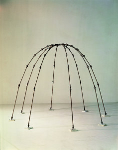 Mario Merz (Italy, 1925–2003). Igloo Fibonacci. 1970. Copper, aluminum, and marble. 72 x 96 x 96″ (182.9 x 243.8 x 243.8 cm). Kunstmuseum Wolfsburg. Photo: Helge Mundt. © 2013 Fondazione Merz, Turin / Artists Rights Society (ARS), New York