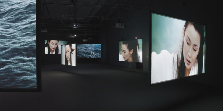 Isaac Julien. Ten Thousand Waves. 2010. Installation view, Bass Museum of Art, Miami. Nine-screen installation, 35mm film transferred to High Definition 9.2 surround sound, 49’ 41”. Courtesy of the artist, Metro Pictures, New York and Victoria Miro Gallery, London. Photograph: Peter Haroldt