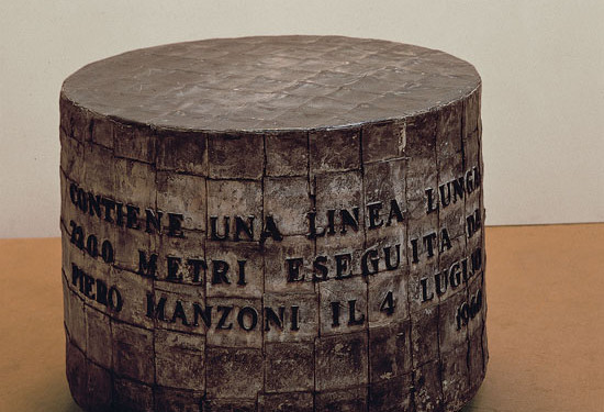 ID 64. Linea m 7200, 1960 inchiostro su carta, cilindro di zinco ricoperto da fogli di piombo; 96x66 cm Heart, Herning Museum of Contemporary Art