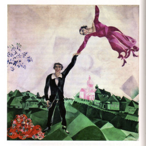 Marc Chagall, L passeggiata, 1917-1918,San Pietroburgo-Gosudarstvenny Russkij Muzej